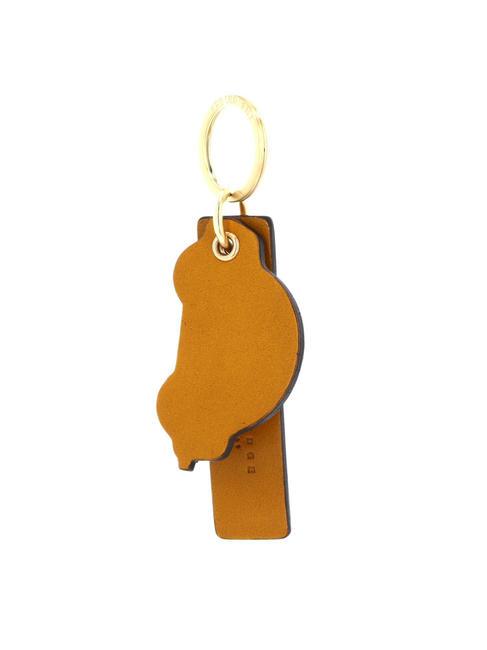 THE BRIDGE DUCCIO Leather key ring sweet honey gold - Key holders