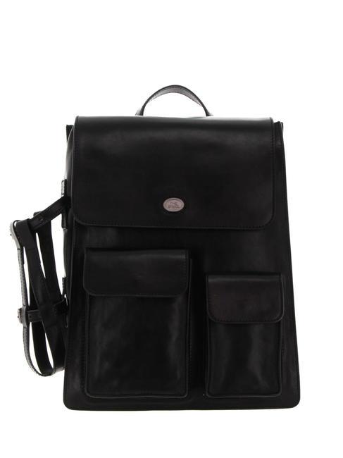 THE BRIDGE STOUO  Leather backpack Black - Laptop backpacks