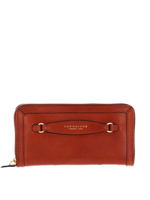 THE BRIDGE BETTINA Large zip around leather wallet rust abb. gold - Women’s Wallets