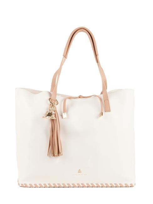 L'ATELIER DU SAC MIDNIGHT IN PARIS Shopper bag with clutch white/tan - Women’s Bags
