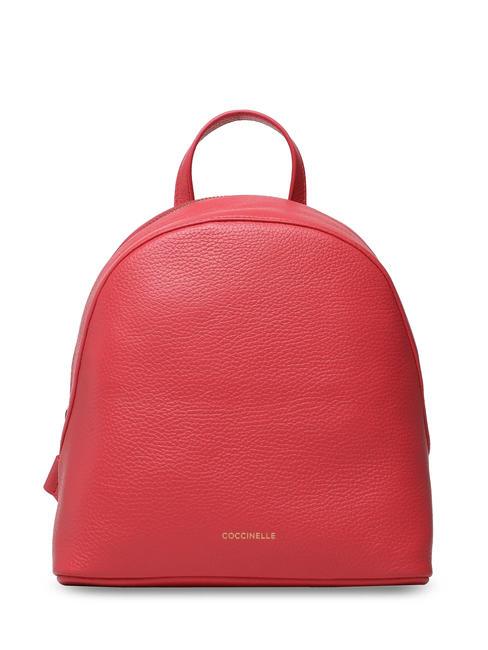 COCCINELLE ROSIE Mini backpack in grained leather cranberries - Women’s Bags
