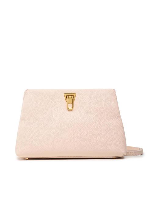 COCCINELLE BEAT CLUTCH Hammered leather clutch bag creamy pink - Women’s Bags