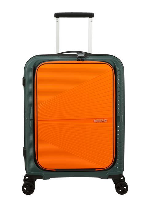 AMERICAN TOURISTER AIRCONIC Hand luggage trolley, 15.6 "PC holder forest green/orange - Hand luggage