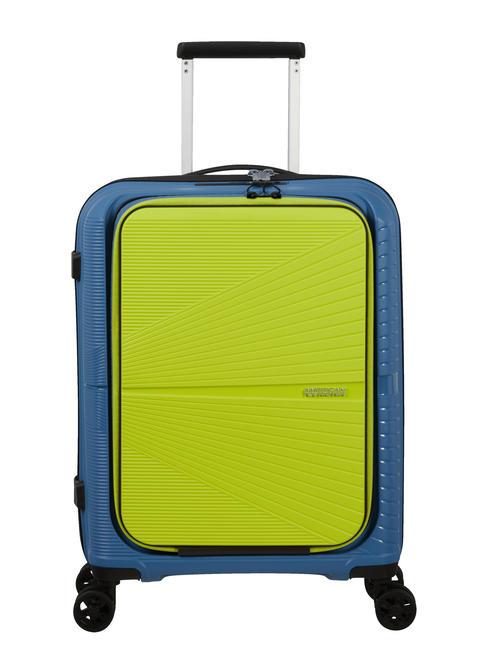 AMERICAN TOURISTER AIRCONIC Hand luggage trolley, 15.6 "PC holder coronet blue/lime - Hand luggage