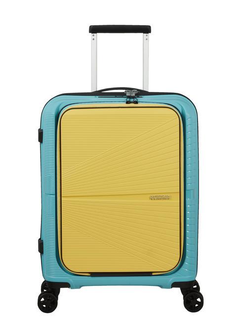 AMERICAN TOURISTER AIRCONIC Hand luggage trolley, 15.6 "PC holder surf blue/yellow - Hand luggage