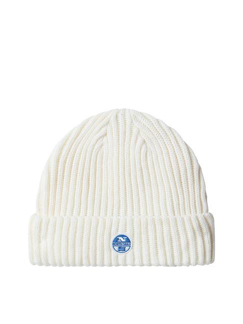 NORTH SAILS BASIC Ribbed hat with cuff Marshmallow - Hats