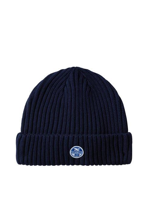 NORTH SAILS BASIC Ribbed hat with cuff navy blue - Hats