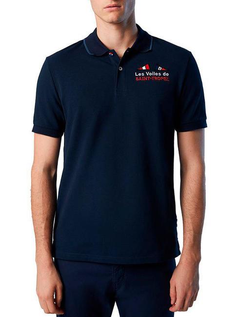 NORTH SAILS SAINT-TROPEZ Short sleeve polo shirt in cotton navy blue - Polo shirt