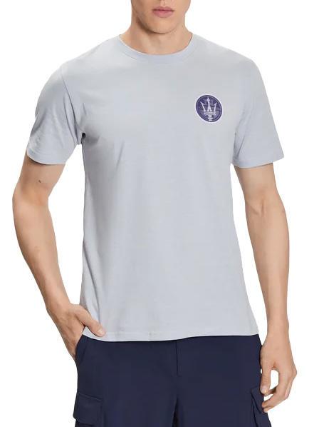 NORTH SAILS MASERATI Iridescent logo cotton t-shirt gray dawn - T-shirt