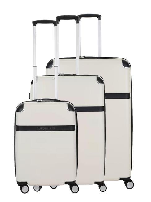 CERRUTI 1881 Expandable trolley sets: cabin+medium+large beige - Trolley Set