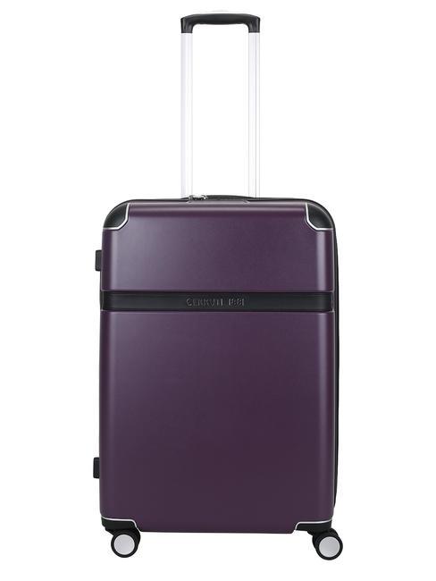 CERRUTI 1881 Medium expandable trolley viola - Rigid Trolley Cases