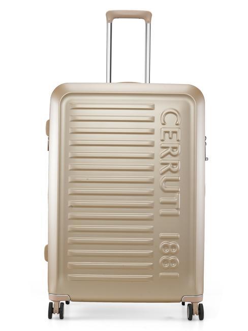 CERRUTI 1881 Large expandable trolley Champagne - Rigid Trolley Cases