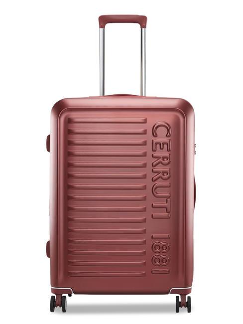 CERRUTI 1881 Medium expandable trolley burgundy - Rigid Trolley Cases