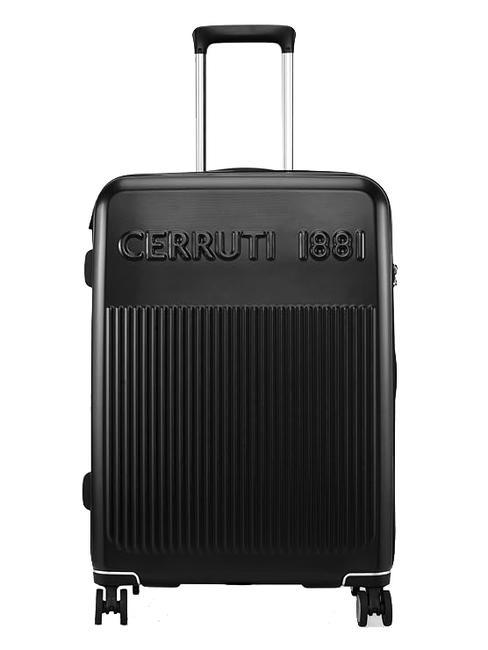 CERRUTI 1881 Medium expandable trolley black - Rigid Trolley Cases