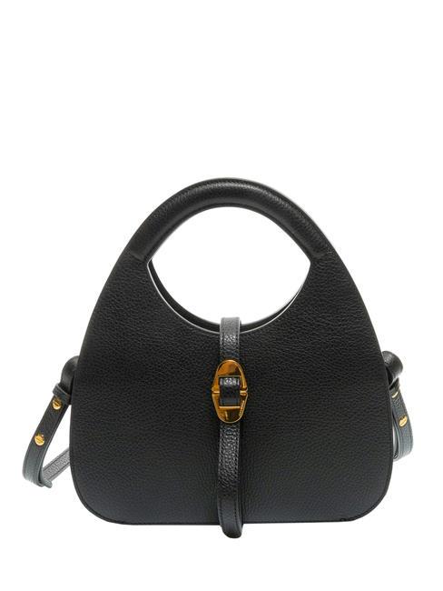 COCCINELLE COSIMA Handbag in hammered leather Black - Women’s Bags