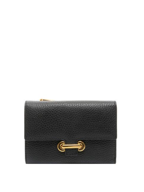 COCCINELLE KATTIE Medium grained leather wallet Black - Women’s Wallets