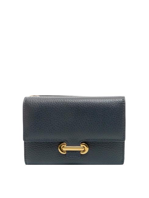 COCCINELLE KATTIE Medium grained leather wallet midnight blue - Women’s Wallets
