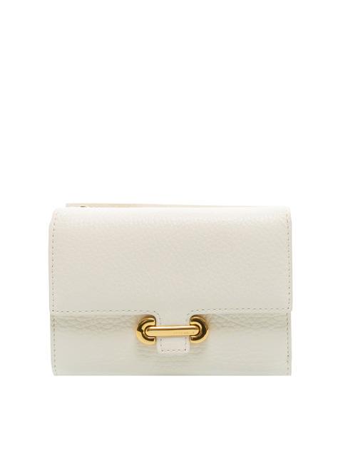 COCCINELLE KATTIE Medium grained leather wallet coconut milk - Women’s Wallets