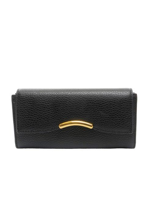 COCCINELLE DINA Large textured leather wallet Black - Women’s Wallets