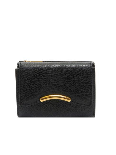 COCCINELLE DINA Medium grained leather wallet Black - Women’s Wallets