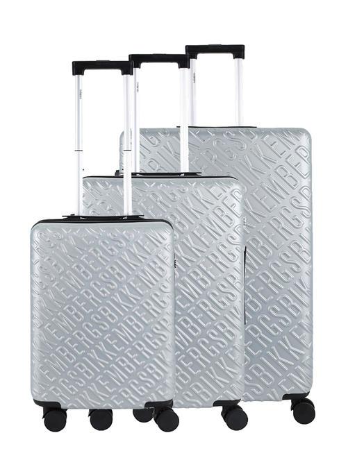 BIKKEMBERGS YUGINE Set of 3 trolleys: cabin+medium+large Grey - Trolley Set