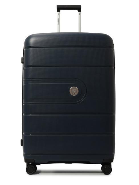 BIKKEMBERGS ADAM Large expandable trolley blue - Rigid Trolley Cases