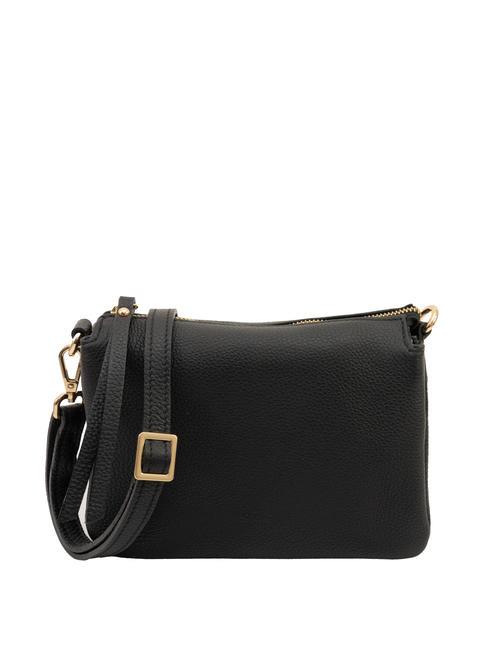 LESAC SIMONA Tris dollar leather shoulder bag black - Women’s Bags