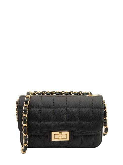 LESAC GIULIA Dollar leather chain shoulder bag black - Women’s Bags