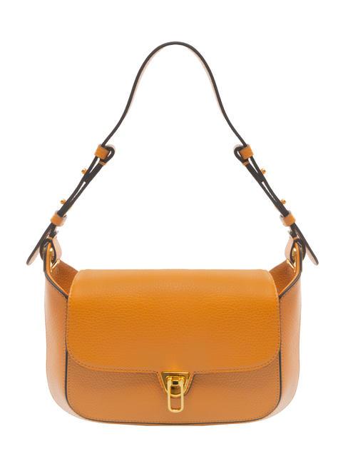 COCCINELLE CRISTHY Shoulder bag in hammered leather paprika - Women’s Bags