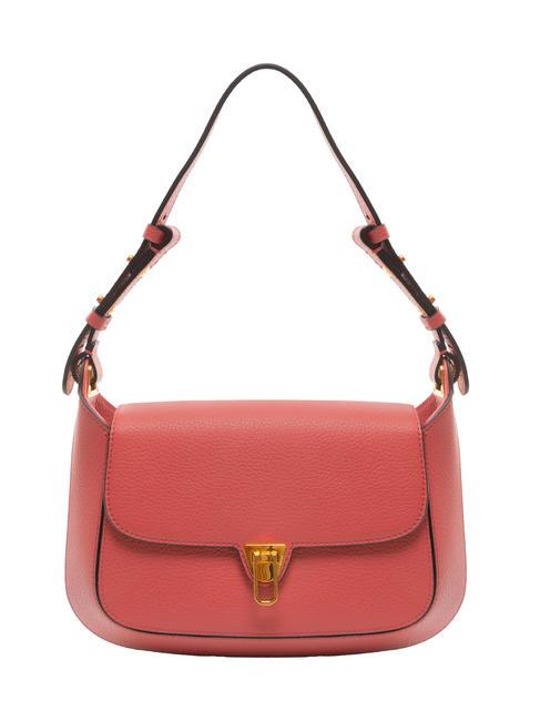 COCCINELLE CRISTHY Shoulder bag in hammered leather cranberries - Women’s Bags
