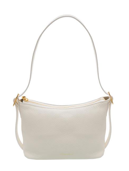 COCCINELLE CHERRY Mini shoulder bag in hammered leather coconut milk - Women’s Bags