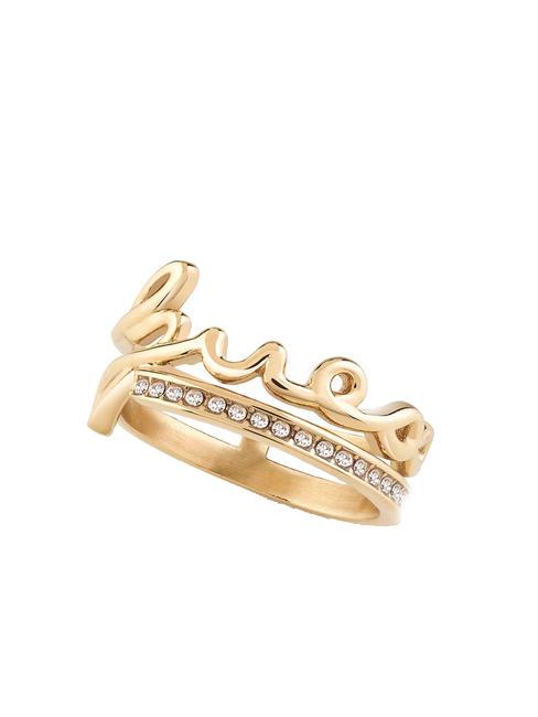 GUESS SAY MY NAME Ring with zircons yellow gold - Rings