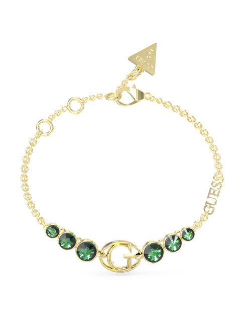GUESS RIVOLI Bracelet with crystals yellow gold/emerald - Bracelets