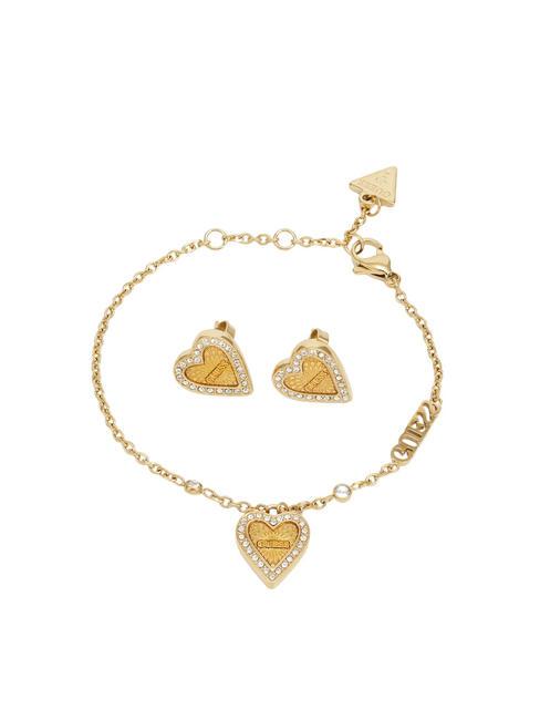 GUESS LOVE ME TENDER Bracelet and earrings yellow gold - Bracelets