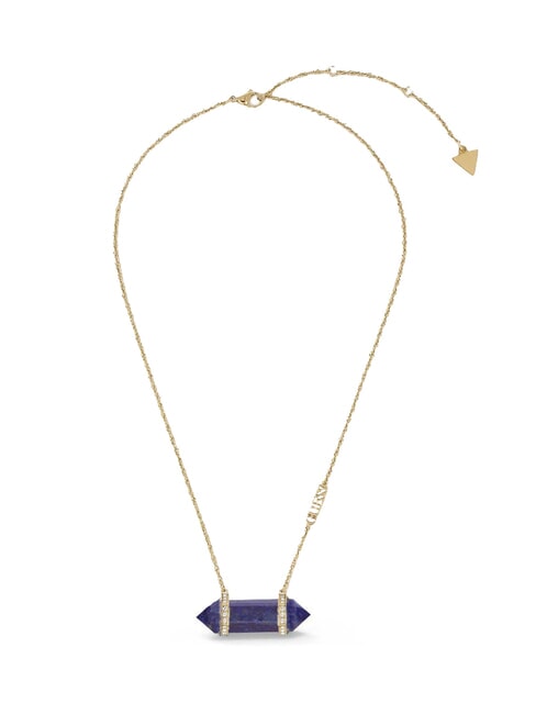 GUESS GOOD VIBES Necklace with stone yellow gold/blue - Necklaces