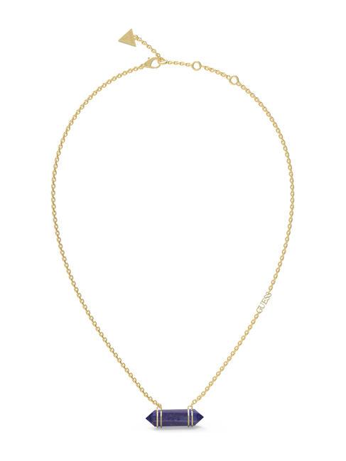 GUESS GOOD VIBES Necklace with stone yellow gold/blue - Necklaces