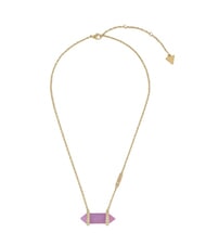 GUESS GOOD VIBES Necklace with stone yellow gold/amethyst - Necklaces - 1