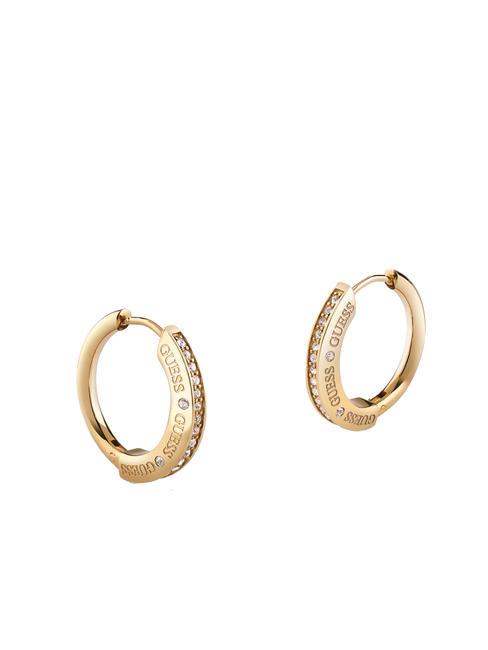 GUESS BOND Hoop earrings with zircons yellow gold - Earrings