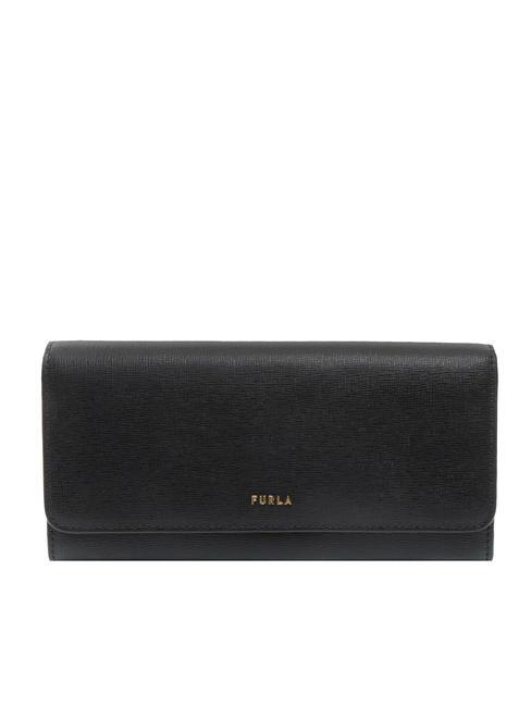 FURLA BABYLON Leather continental wallet Black - Women’s Wallets