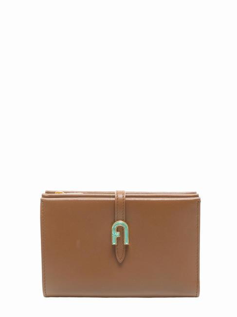 FURLA GEMMA  Leather wallet cognac - Women’s Wallets