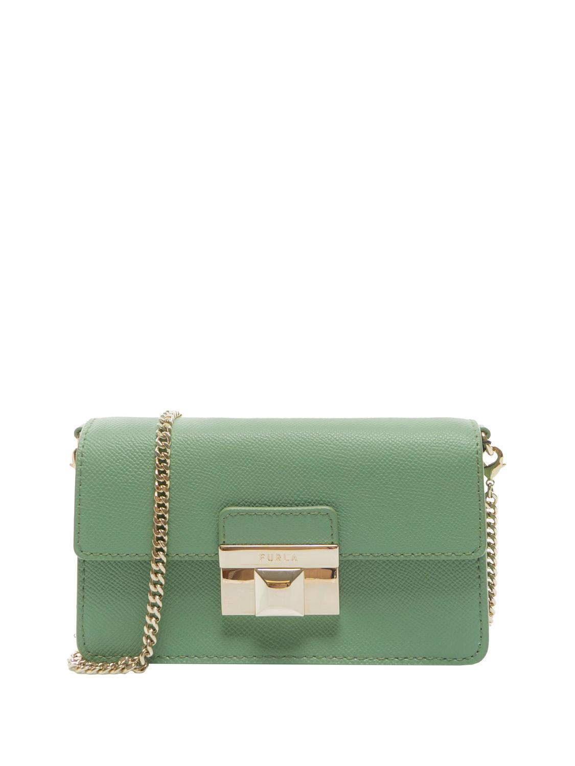 Furla Venere Mini Leather Clutch Bag Thyme Buy At Outlet Prices
