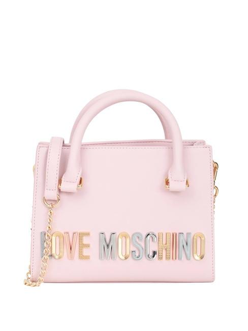 LOVE MOSCHINO BOLD LOVE LETTERING Small hand bag with shoulder strap face powder - Women’s Bags