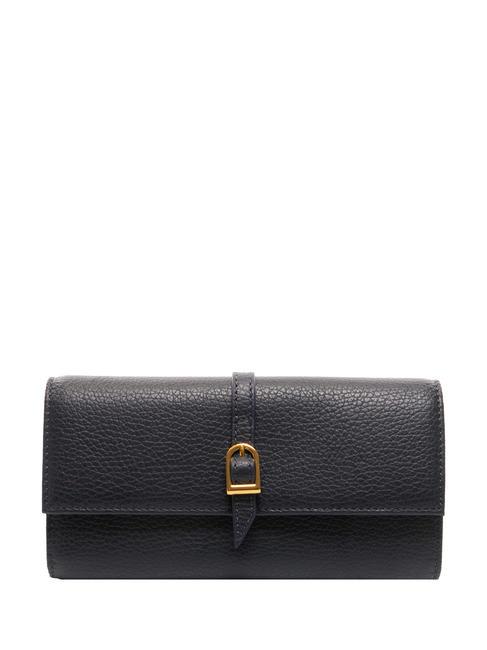 COCCINELLE CHERRY  Pebbled leather wallet midnight blue - Women’s Wallets