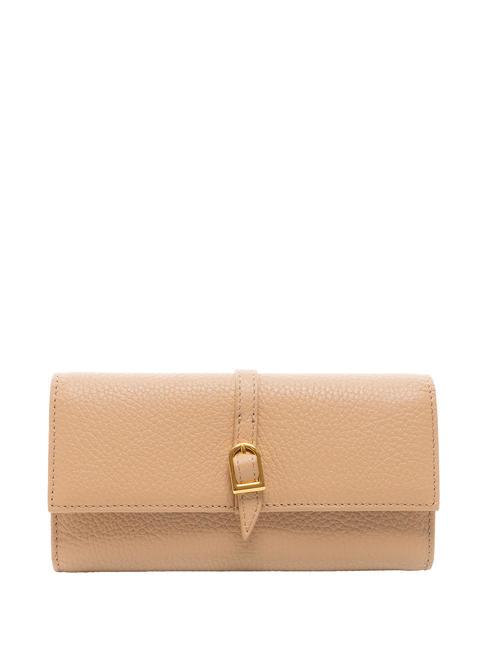 COCCINELLE CHERRY  Pebbled leather wallet toasted - Women’s Wallets