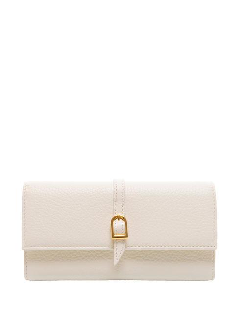 COCCINELLE CHERRY  Pebbled leather wallet coconut milk - Women’s Wallets