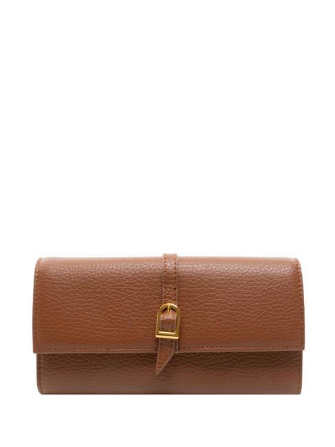 COCCINELLE CHERRY  Pebbled leather wallet BRULE - Women’s Wallets