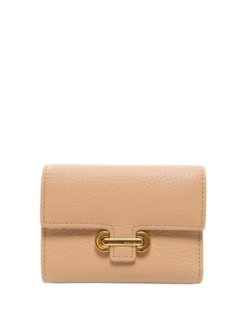 COCCINELLE KATTIE Small leather wallet toasted - Women’s Wallets