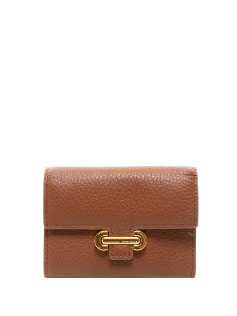 COCCINELLE KATTIE Small leather wallet BRULE - Women’s Wallets