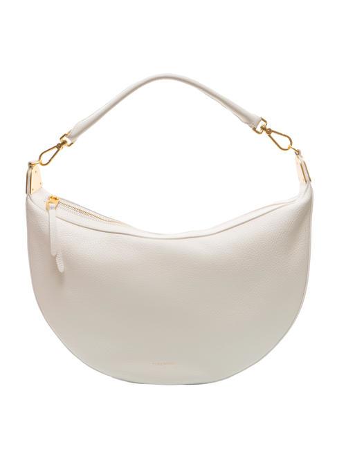 COCCINELLE ANAIS Grained leather hobo bag coconut milk - Women’s Bags