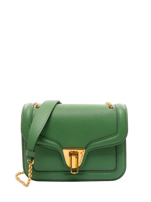 COCCINELLE NEW MARVIN TWIST Micro shoulder bag, in leather peppermint - Women’s Bags
